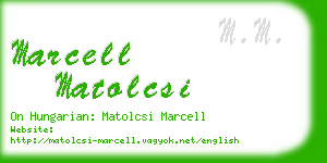 marcell matolcsi business card